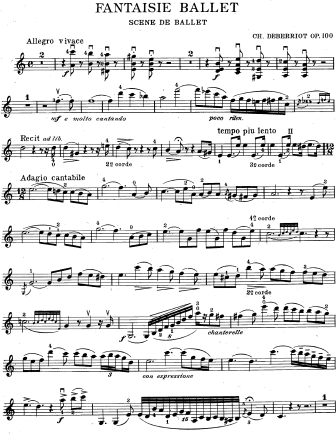 Fantaisie Ballet (Scene de Ballet), Op. 100 - Violin Sheet Music by Beriot