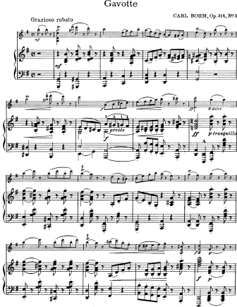 Gavotte, Op. 314, No. 3 - Violin Sheet Music by Bohm
