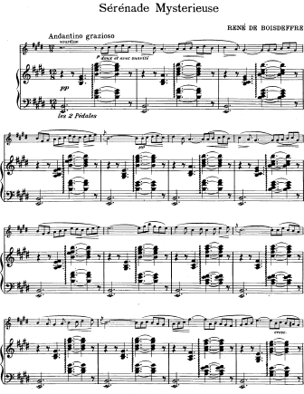 Serenade Mysterieuse - Violin Sheet Music by Boisdeffre
