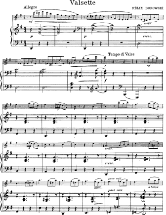 Valsette - Violin Sheet Music by Borowski