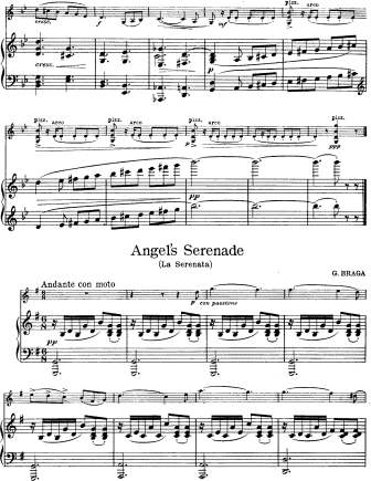 Angel's Serenade - Violin Sheet Music by Braga