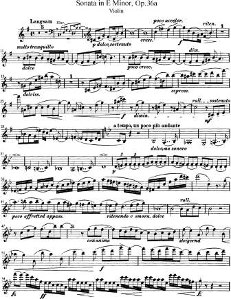 Sonata No. 2, Op. 36a in E Minor, BV 244 - Violin Sheet Music by Busoni