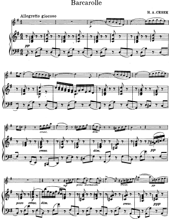 Barcarolle - Violin Sheet Music by Cesek