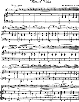 Minute Waltz Op. 64 No. 1 - Violin Sheet Music by Chopin