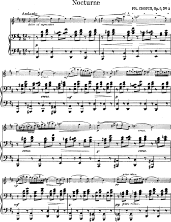 Nocturne Op. 9 No. 2 - Violin Sheet Music by Chopin