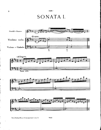 Twelve Violin Sonatas, Op. 5 - Violin Sheet Music by Corelli