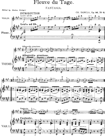 Fantasy Op. 86, No. 8 Fleuve du Tage - Violin Sheet Music by Dancla