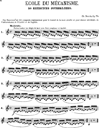 School of Mechanism, Op. 74 - Violin Sheet Music by Dancla