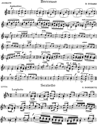 Sextette - from Lucia di Lammermoor - Violin Sheet Music by Donizetti