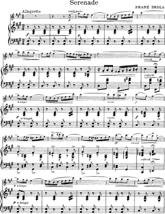 Serenade - Violin Sheet Music by Drdla