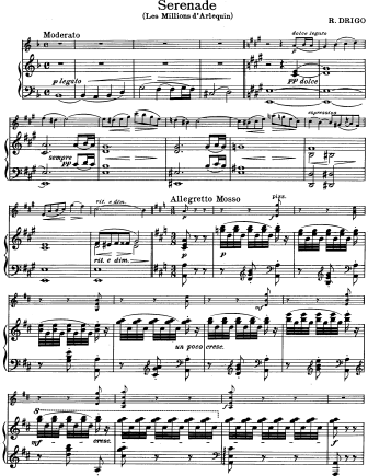 Serenade (Les Millions d'Arlequin) - Violin Sheet Music by Drigo