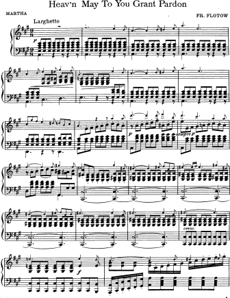 Heav'n May to You Grant Pardon - from Martha - Violin Sheet Music by Flotow