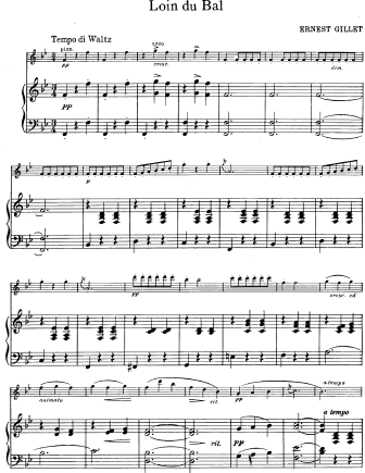 Loin du Bal - Violin Sheet Music by Gillet