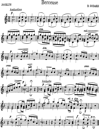 Berceuse - Violin Sheet Music by Godard