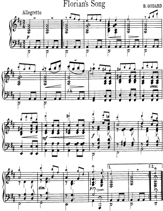 Florian's Song - Violin Sheet Music by Godard