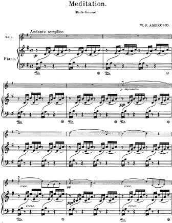 Ave Maria (Bach-Gounod) - version 3 - Violin Sheet Music by Gounod