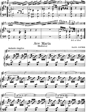 Ave Maria (Bach-Gounod) - Violin Sheet Music by Gounod