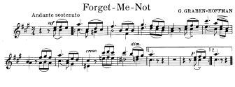 Forget Me Not - Violin Sheet Music by Graben-hoffman