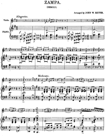 Zampa - Violin Sheet Music by Herold