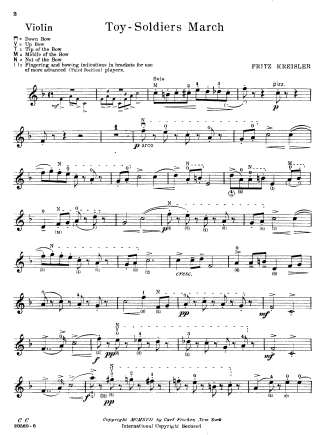 Toy-Soldiers March - Violin Sheet Music by Kreisler