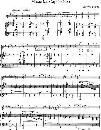 Mazurka Capricciosa - Violin Sheet Music by Kuzdo