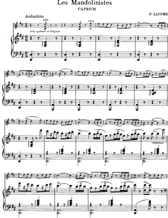 Les Mandolinistes (Caprice) - Violin Sheet Music by Lacome