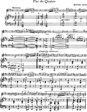 Pas de Quatre - Violin Sheet Music by Lutz