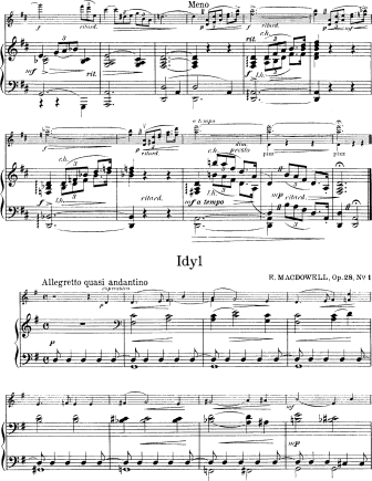 In the Woods from Six Idyls after Goethe Op. 28 - originally for piano - Violin Sheet Music by Macdowell