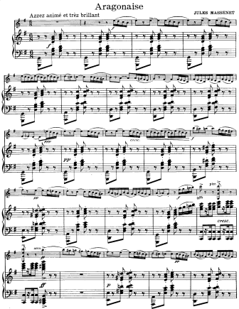 Aragonaise from Le Cid - Violin Sheet Music by Massenet