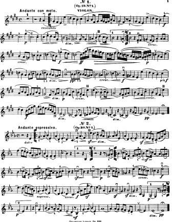 Song without Words in E major Op. 19 No. 1 - Violin Sheet Music by Mendelssohn
