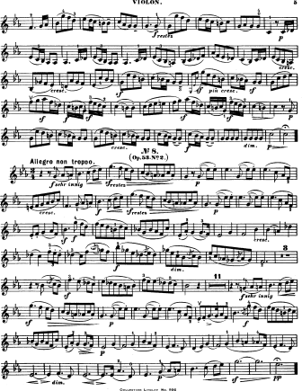 Song without Words in E-flat major Op. 53 No. 2 - Violin Sheet Music by Mendelssohn