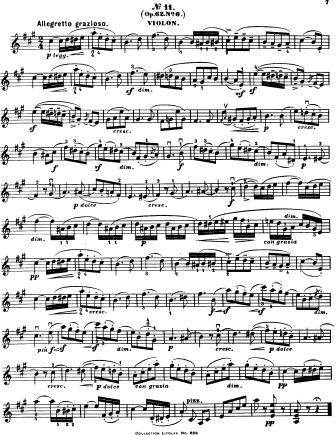 Song without Words in A major (Spring Song) Op. 62 No. 6 - Violin Sheet Music by Mendelssohn