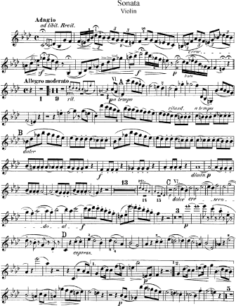 Sonata in F Minor, Op. 4 - Violin Sheet Music by Mendelssohn