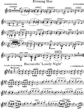 Barcarolle - from Tales of Hoffman - Violin Sheet Music by Offenbach