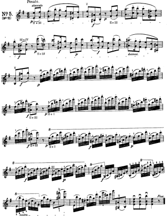 Caprice No. 15 in E minor Posato - Violin Sheet Music by Paganini