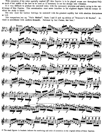 Caprice No. 16 in G minor Presto - Violin Sheet Music by Paganini