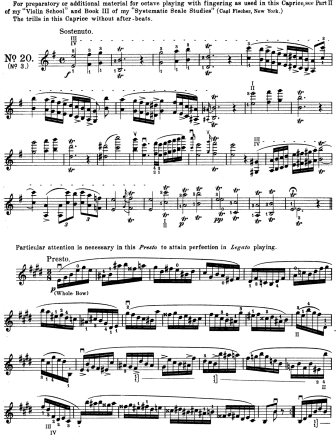 Caprice No. 3 in E minor Sostenuto - Violin Sheet Music by Paganini