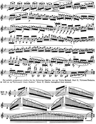 Caprice No. 5 in a minor Agitato - Violin Sheet Music by Paganini