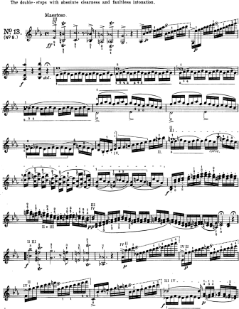 Caprice No. 8 in E-flat major Maestoso - Violin Sheet Music by Paganini