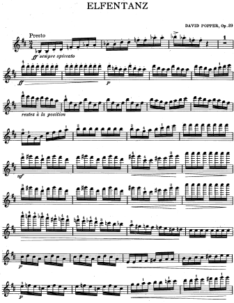 Dance of the Elves (Elfentanz), Op. 39 - Violin Sheet Music by Popper