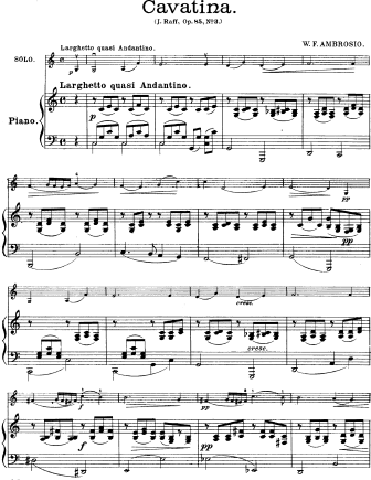 Cavatina - version 2 - Violin Sheet Music by Raff