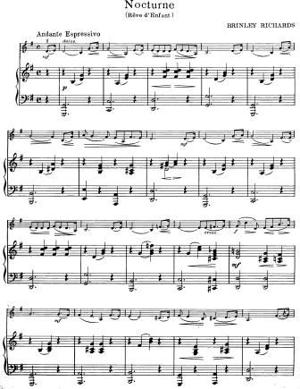 Nocturne (Reve d'Enfant) - Violin Sheet Music by Richards