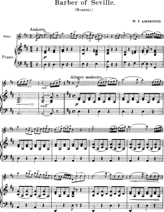 The Barber of Seville - Violin Sheet Music by Rossini
