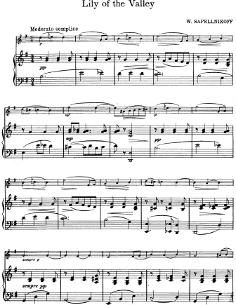 Lily of the Valley - Violin Sheet Music by Sapellnikoff