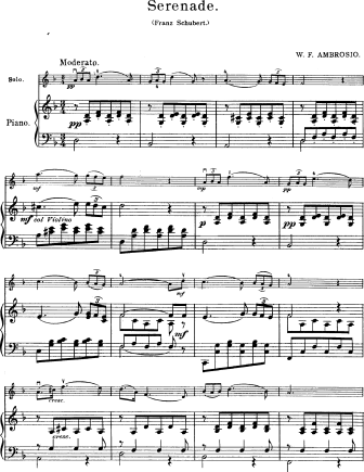 Serenade (Standchen) - version 3 - Violin Sheet Music by Schubert