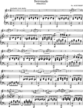 Serenade (Standchen) - Violin Sheet Music by Schubert