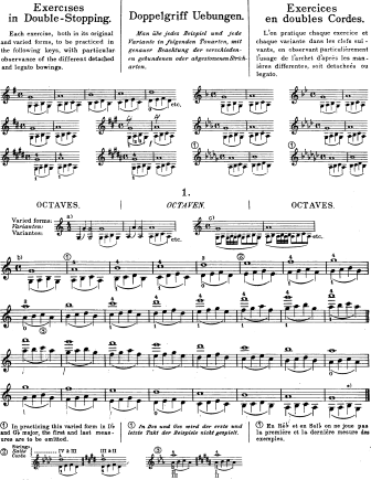 Preparatory Exercises in Double Stopping in Thirds, Sixths, Octaves and Tenths, Op. 9 - Violin Sheet Music by Sevcik