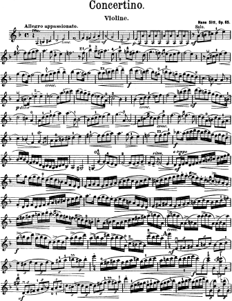 Concertino, Op. 65 - Violin Sheet Music by Sitt