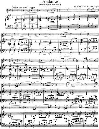 Andante from Violin Concerto Op. 8 - Violin Sheet Music by Rstrauss