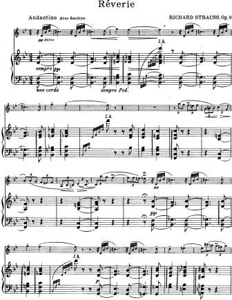 Reverie from Stimmungsbilder Op. 9 - originally for piano - Violin Sheet Music by Rstrauss
